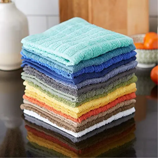 DII PE-Coated Cotton Polyester Laundry Bin Stripe Cinnamon Rectangle Large 10.5x17.5x10.5 (Set of 2) {6}