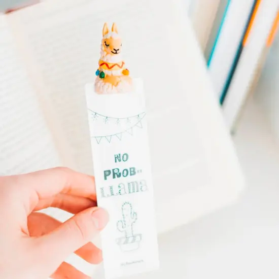 Lama Bookmark, Birthday Gift for Teen Girl, Cute Bookmark, Book Accessories, Bookmark for Woman {3}
