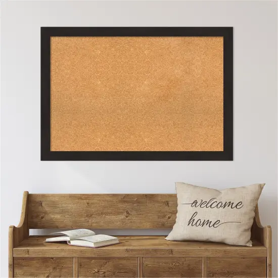 Cork Board, Furniture Espresso Narrow Frame - Bulletin Board, Organization Board, Pin Board {6}