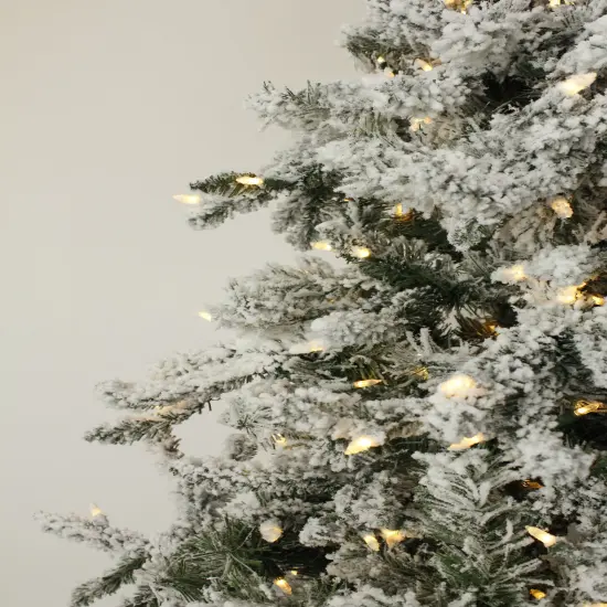 Perfect Holiday Christmas Tree Heavy Flocked Slim {3}