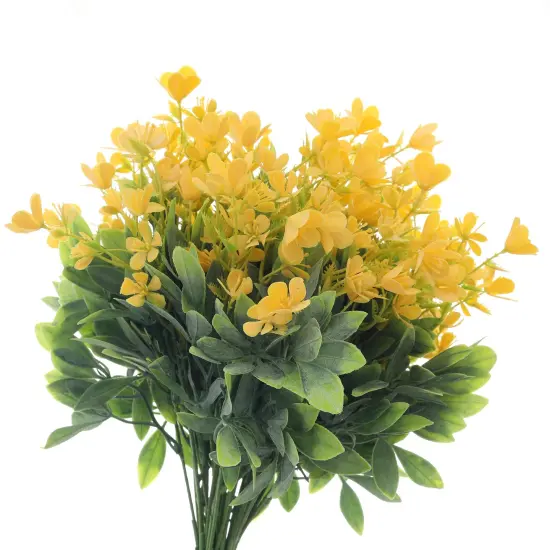 Grand Verde Wildflowers Artificial Flowers Real Touch Bouquets Faux Ranunculus Bulk Greenery, 10pcs Yellow {3}