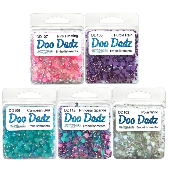 Buttons Galore Doo Dadz Embellishments, Flat Back Crystal Diamond Gems & Iridescent Sprinkles &ndash; Sassy {1}