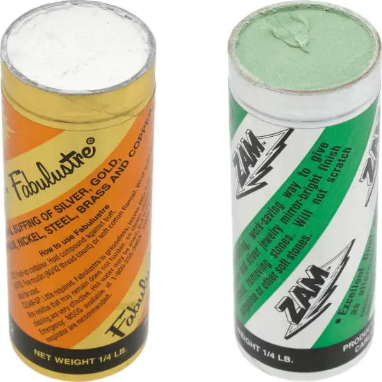 Fabulustre & Zam Buffing Polishing Jewelry Cleaning Compound 4oz Tubes Kit 2 Pcs {3}