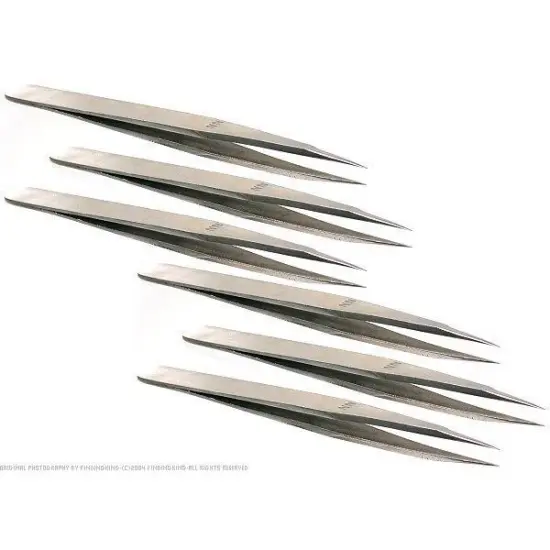6 Tweezers #NN Stringing Gem Soldering Jewelry Tools {1}