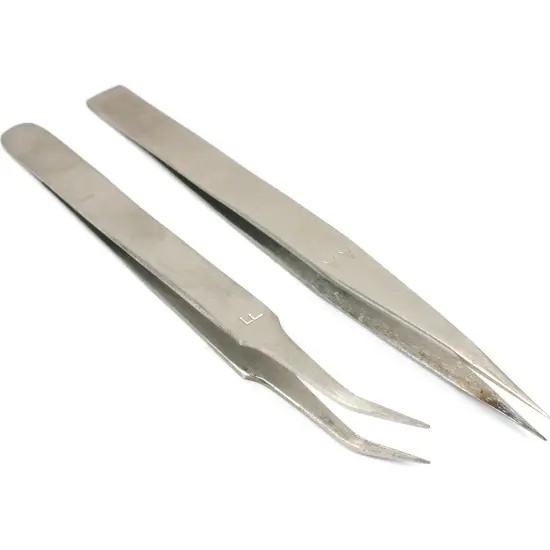 2 Bead Pearl Tweezers Jewelers Beading Knotting #AA #F {1}