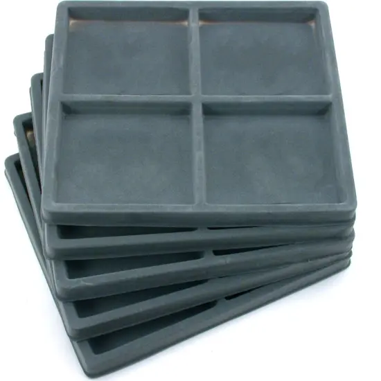 5 Gray 4 Slot 1/2 Size Jewelry Display Tray Inserts {1}
