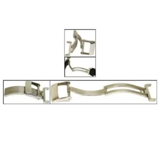 4 Leather Watch Band Deployment Buckle 18mm & Tool New {2}