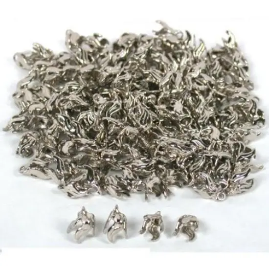 150 Bead Caps Necklace Charm Chain Bails Beading Part {1}