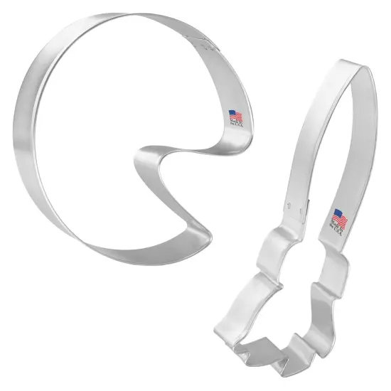 CookieCutter.com Love to Paint 2 Piece Cookie Cutters Set, Artist Palette, Paint Brush, Tin Plate Steel, USA {4}