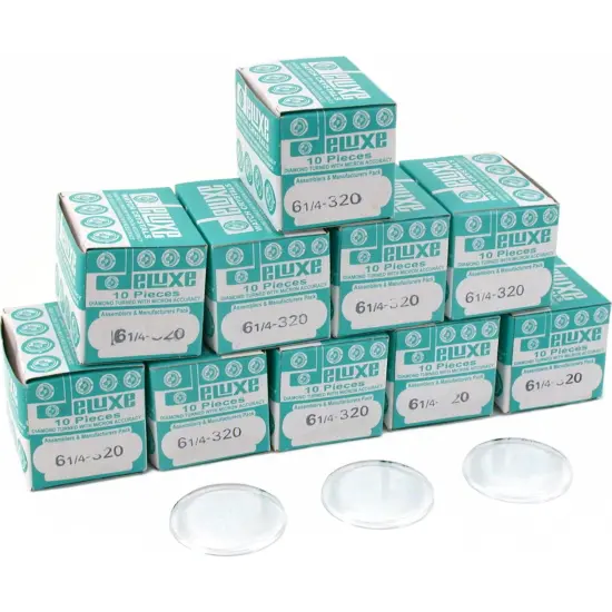 100 Plastic Watch Crystals Watchmakers Dome Parts 32mm {1}