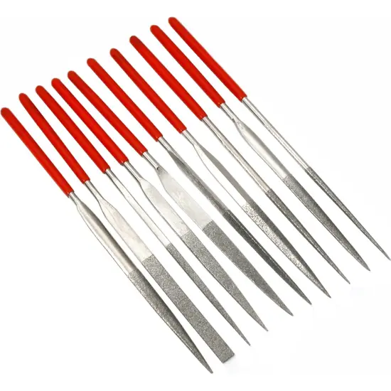Assorted Diamond Coated Needle Files Hobby Watchmakers Jewelers Tools 10Pcs {1}