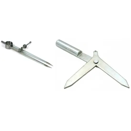 Machinist Measuring Tool Divider Caliper 6" & Jewelers Drill Press Center Finder {1}