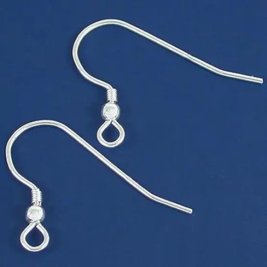 2 French Ear Wires Sterling Silver Fish Hook Earrings {1}