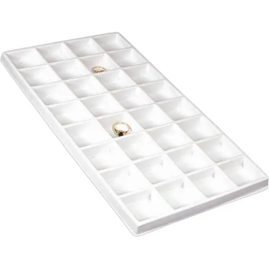 Black FindingKing 5-Drawer Jewelry Case w/ 5 White 32-Slot (4x8) Plastic Trays {2}