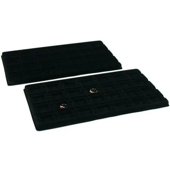 56 Slot Puff Earring Card Black Showcase Display Tray {1}