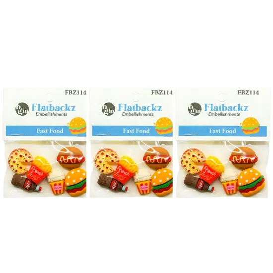 Buttons Galore Flatback Embellishments for Crafts - Fast Food - 18 Pieces {5}