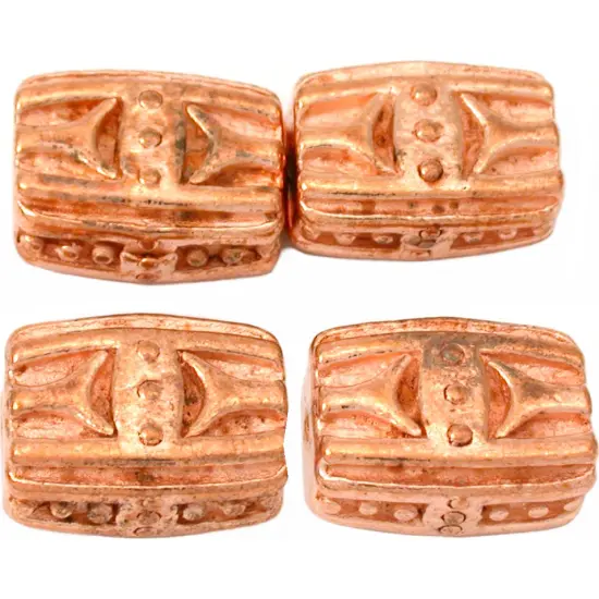 Bali Rectangle Beads Copper Plate Beading 14mm Approx 3 {1}