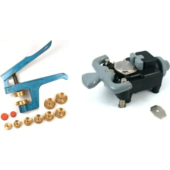Watch Tools Case Back Repair Press Machine with 11 Dies Snap Opener Removal Kit {1}