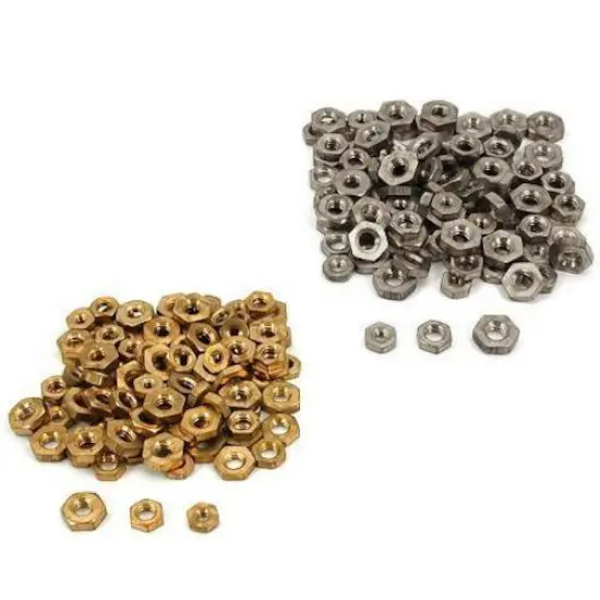 400 Clock Bell Case Screws Clock Spare Nuts Brass Part {3}