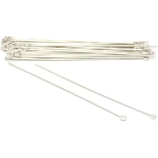 36 Hat Eye Pins Sterling Silver Earrings Findings 22 Ga {1}