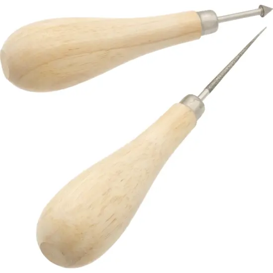 2 Piece Diamond Coated Bead Reamer Set With Wooden Handles {4}