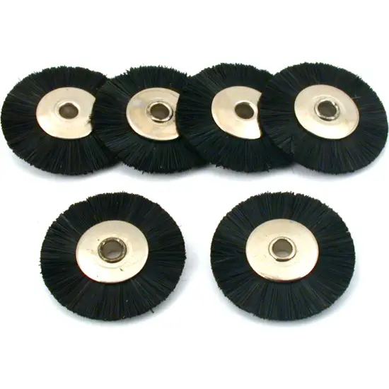 6 Stiff Hair Wheel Brush Jewelers Polishing {1}