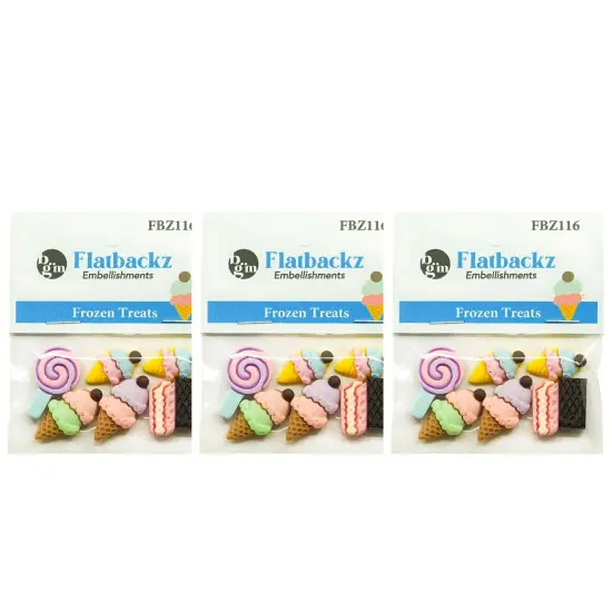 Buttons Galore Flatback Embellishments for Crafts - Frozen Treats - 21 Pieces {4}