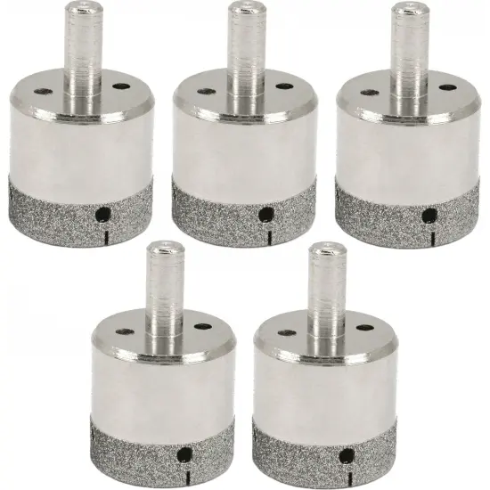 1" Diamond Coated Hole Saws Glass Drill Bit Set 5 Pcs {1}