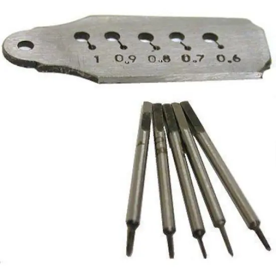 5 Pc Tap & Die Set Watch Machinist Jewelers Repair Tool {1}