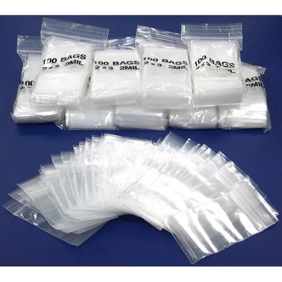 1000 Zipper Poly Bag Resealable Plastic Shipping Bags 2"x 3" {1}