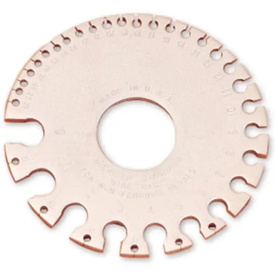 Grobet Wire Sizing Jeweler Beading Gauge Measuring Tool {1}