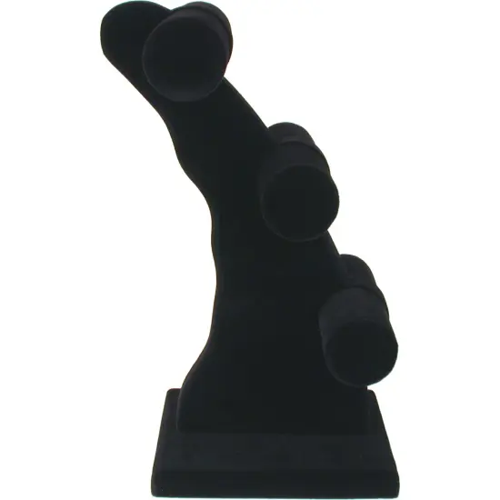 Black Velvet 3 Tier T-Bar Bracelet Jewelry Display 11" {3}