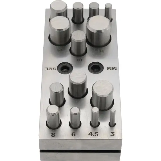 14 Disc Cutters Jewelers Holder Metalworking Punches {5}