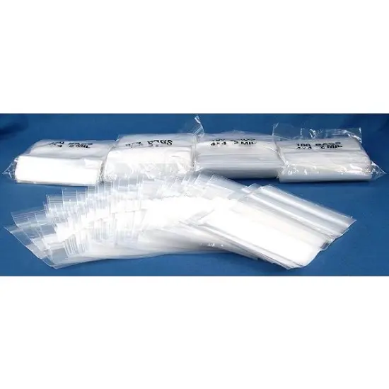 500 Zipper Plastic Bags Resealable Block Baggies 4" x 4" {1}