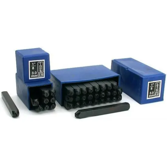 36 Letter & Number Punches 1/8" Metal Stamp Numbers Die Stamping Jewelers Tools {1}