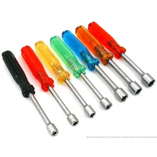 7 Metric Nut Drivers Automotive Repair Home Tool Set {1}
