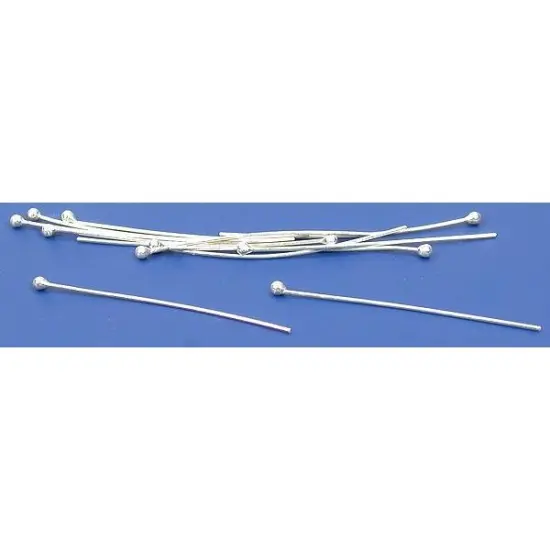 Sterling Silver Head Pins 25 Gauge 1 1/4" 12pc {1}