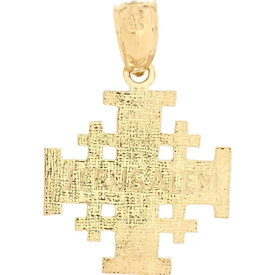 Jerusalem Cross Charm 14k Gold 19mm {2}