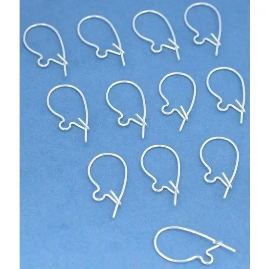 12 Earring Wires Sterling Silver French Ear 25 Gauge {1}