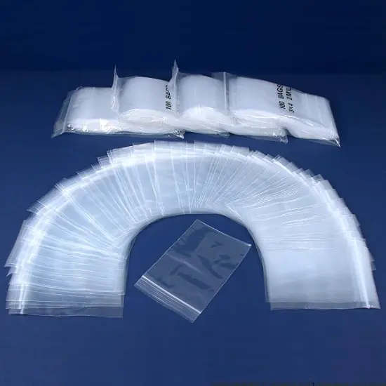 500 Poly Bag Clear Resealable Zipper Shipping Bags 3" x 4" {1}
