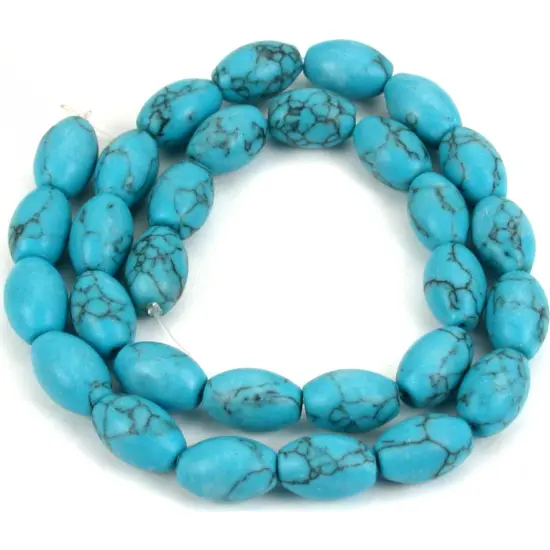 Turquoise Matrix Synthetic Cube Beads 7.5mm 1 Strand {1}