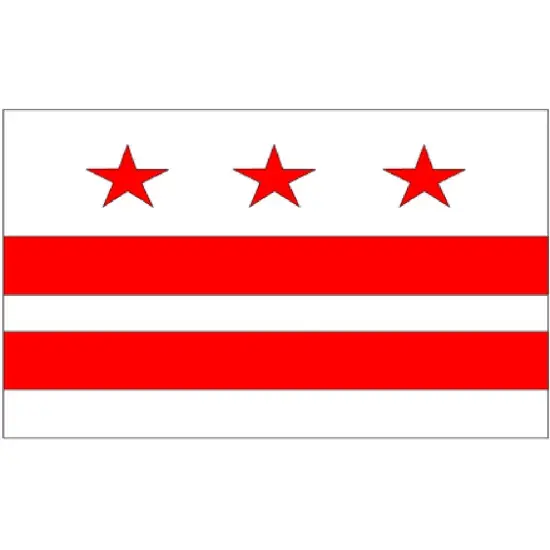 District of Columbia Flag with Grommets 2ft x 3ft {1}