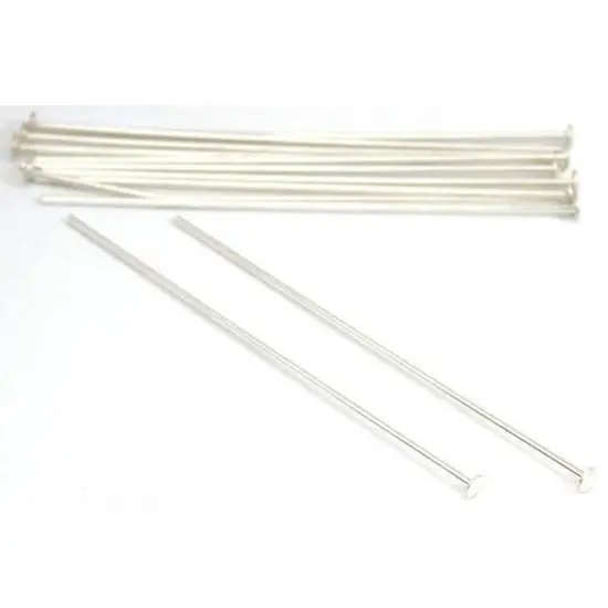 12 Hat Head Pins Sterling Silver Jewelry Findings 22 Ga {1}