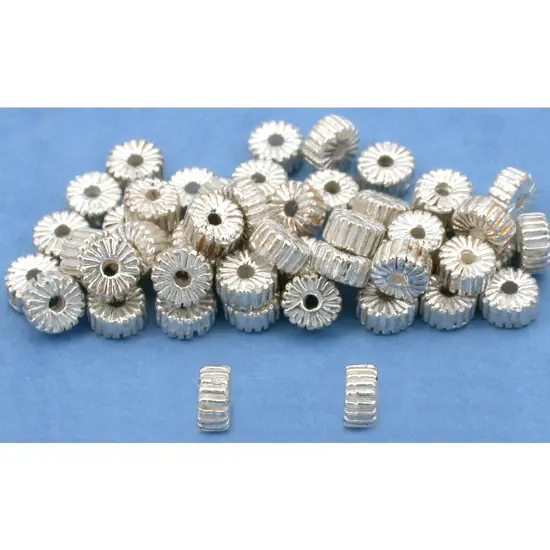 Spacer Bali Beads Silver Plated Jewelry 5mm Approx 50 {1}