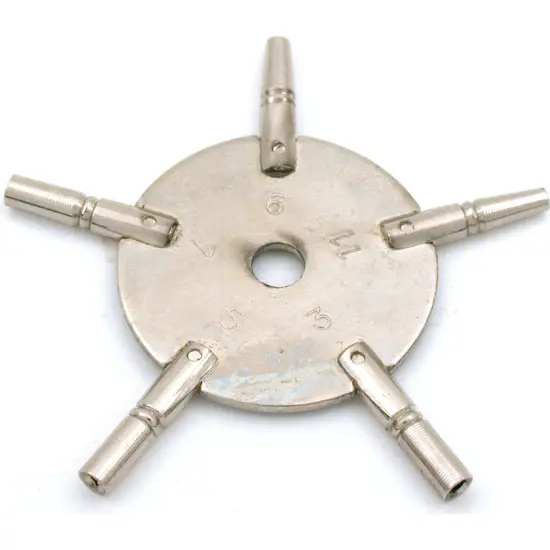 10 Pocket Watch Keys 5-Prong Winding Tools {3}