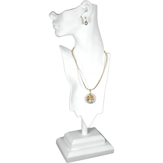 White Mannequin Necklace Bust Jewelry Display 20" New {1}