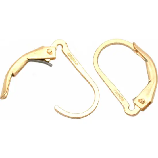 2 Goldfilled Leverbacks Earrings Interchangeable 14mm {1}