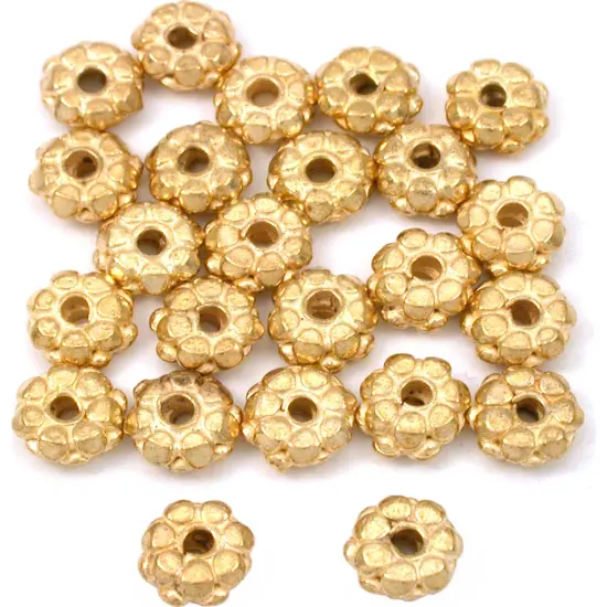 15g Bali Flower Spacer Beads Gold Plt 7.5mm Approx 20 {1}