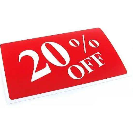 6 20% Off Display Signs Showcase Window Sale Message {2}