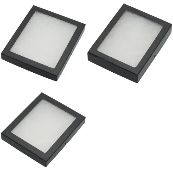 3 Display Cases Mount Frames with Glass Top 1 Each 6x5", 5x4", 4x3" {1}